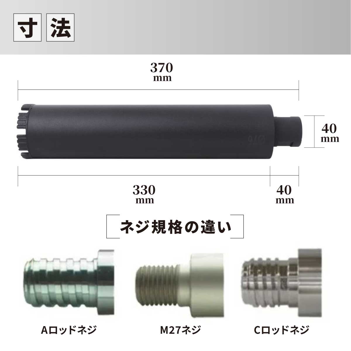 湿式ダイヤモンドコアビット
