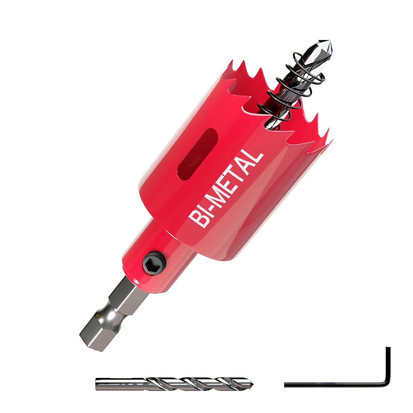 【インパクトドライバー対応】バイメタルホールソー(六角軸6.35mm)レッド