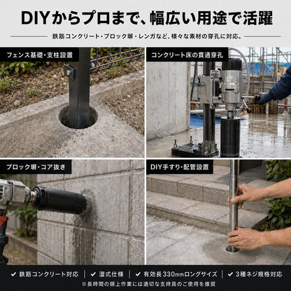 湿式ダイヤモンドコアビット