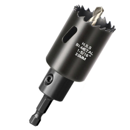 【インパクトドライバー対応】バイメタルホールソー（六角軸6.35mm）ブラック
