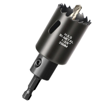 【インパクトドライバー対応】バイメタルホールソー（六角軸6.35mm）ブラック