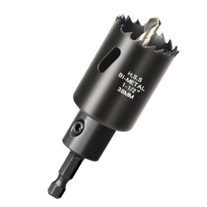 【インパクトドライバー対応】バイメタルホールソー（六角軸6.35mm）ブラック