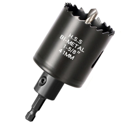 【インパクトドライバー対応】バイメタルホールソー（六角軸6.35mm）ブラック